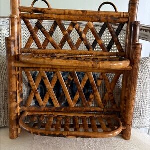 Vintage Bamboo Wall Shelf